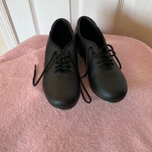 Linodes PU Leather Lace Up Tap Shoe Dance Shoes girls 4/mens 3